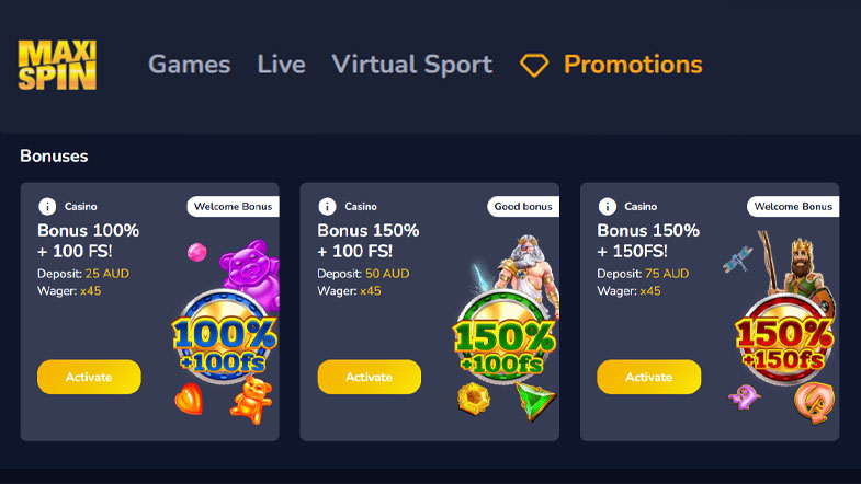 Maksispin promotions