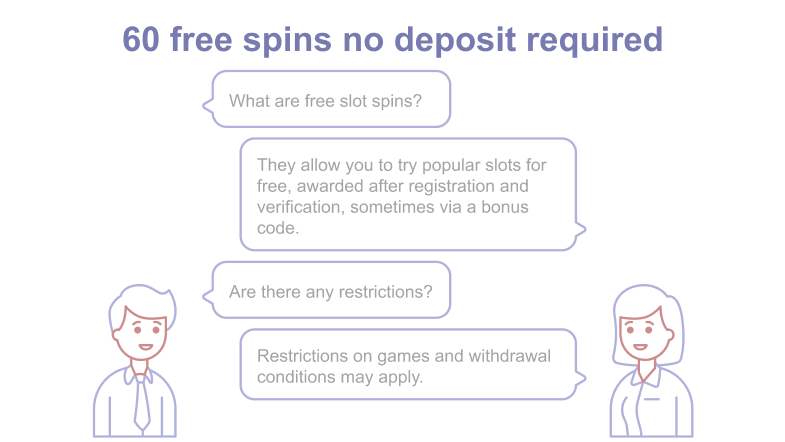 A 60 free spins no deposit bonus lets new Australian players try popular pokies for free right after registration/verification